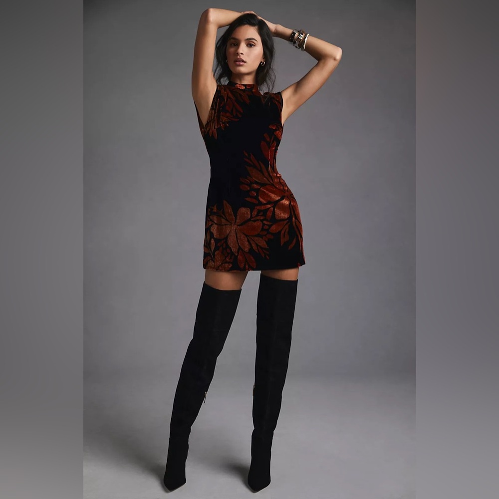Larroudé Kate Over The Knee Suede Boots In Black Size 8.5